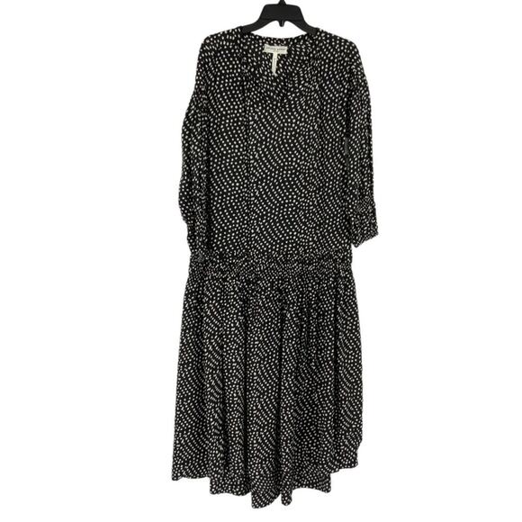 Apiece Apart Ela Maxi Dress Black Dot Size Small NWOT $425 MSRP - Picture 3 of 8